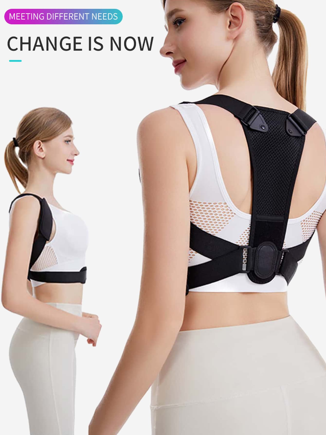 Correa ajustable unisex, diseño cómodo y transpirable, aumenta la confianza en el Body, ligero y flexible, ideal para uso diario, oficina, deportes y ejercicio