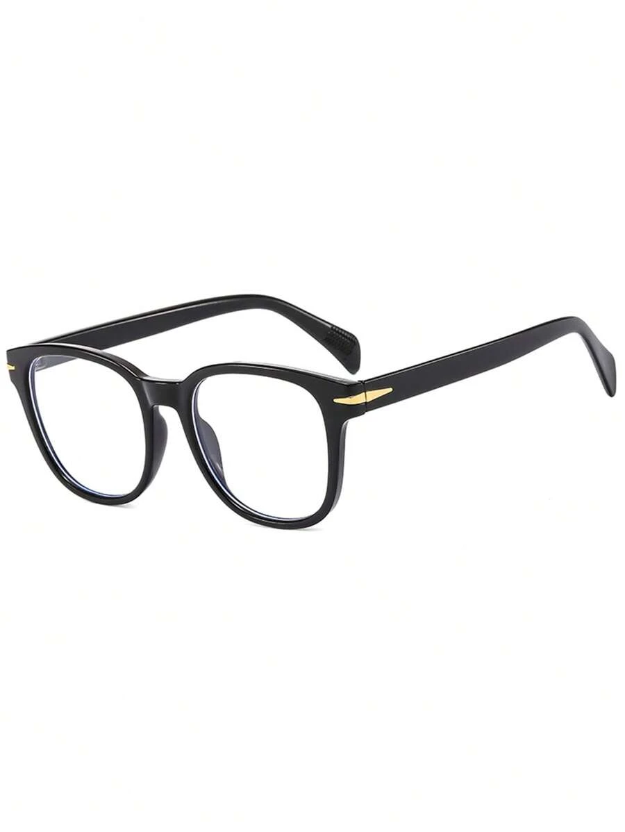 1 pieza Gafas sin graduación para hombres, Gafas cuadradas vintage de moda casual Y2K 2025 sin graduación para usar con teléfonos, TV, juegos
