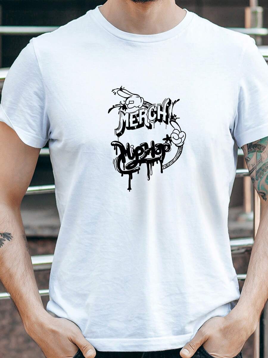 Men's Casual Printed T-Shirt, A Comfortable And Versatile Summer Top, An Ideal Choice For Outdoor Activities And Daily Wear