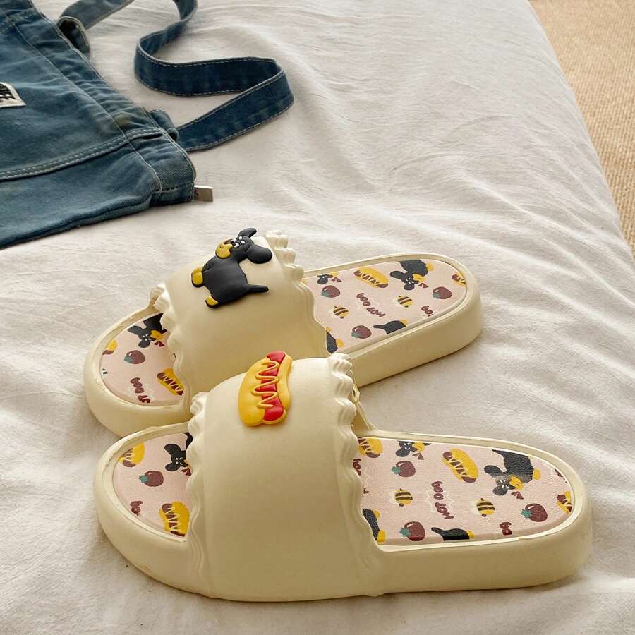 Nouvelles Mules Femme Printemps 2025, Sandales Plates pour l'Été, Mules Antidérapantes Mignonnes pour Intérieur/Extérieur, Port pour Fête/Réunion, Chaussures Plates Enfiler, Pantoufles de Maison pour Femmes