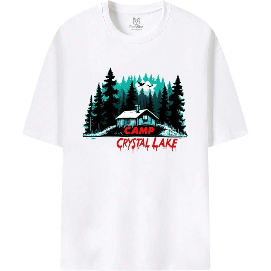 Camp Crystal Lake Graphic Tee Cotton T-Shirt