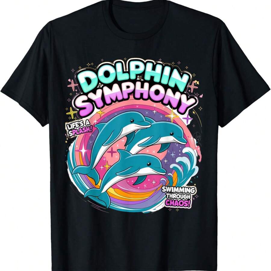 Retro Vintage Design Bottlenose Dolphin T-Shirt