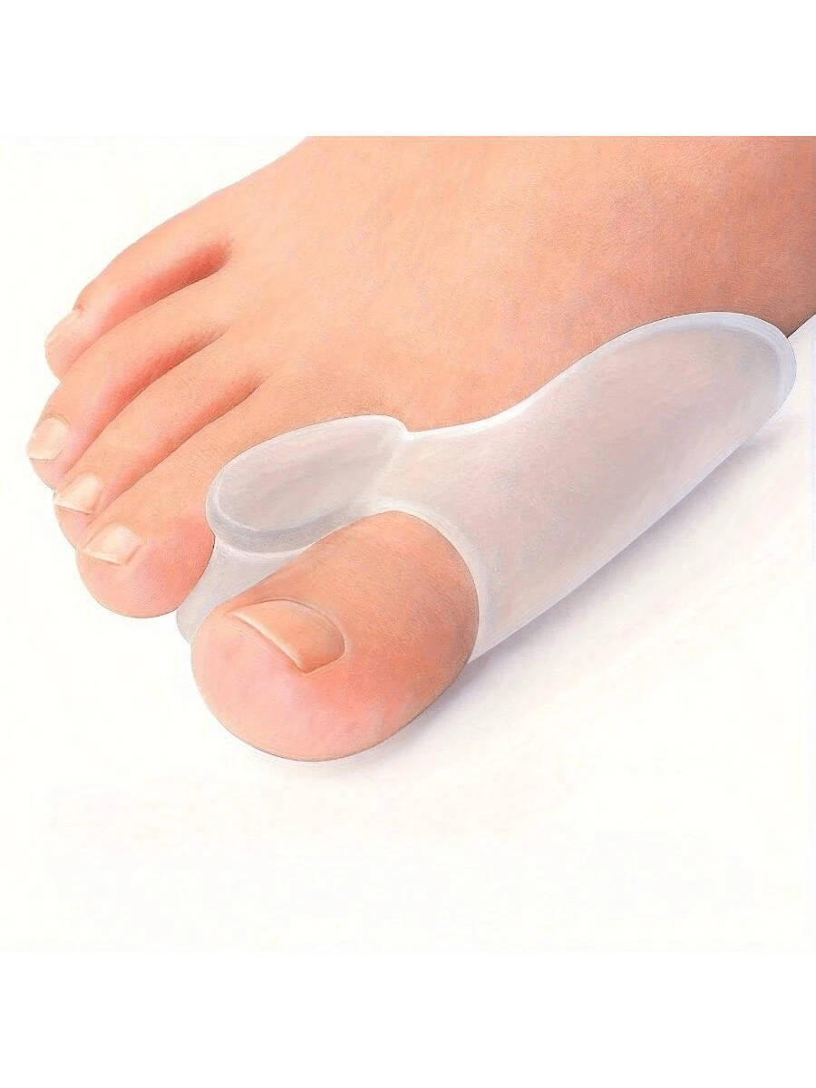 1 paire de séparateurs d'orteils en silicone unisexes - semelles coussinées, lavage à la main uniquement