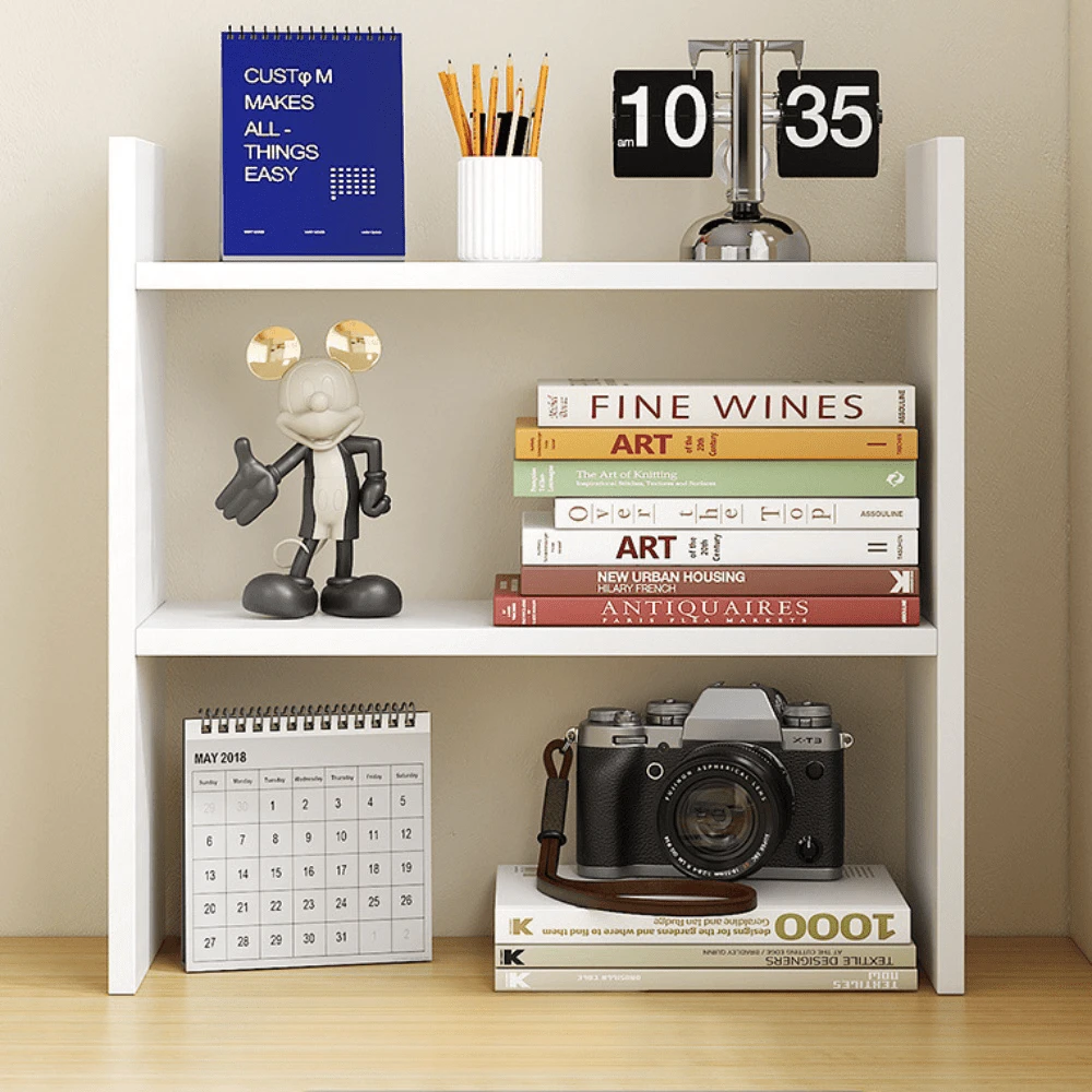 1pc 2/3 Tier Desktop Storage Rack, Simple Book Shelf For Bedroom, Study Room, Dorm, Suitable For Storing Stationery, Alarm Clock, Plants, Cosmetics, Kitchen Spice Rack