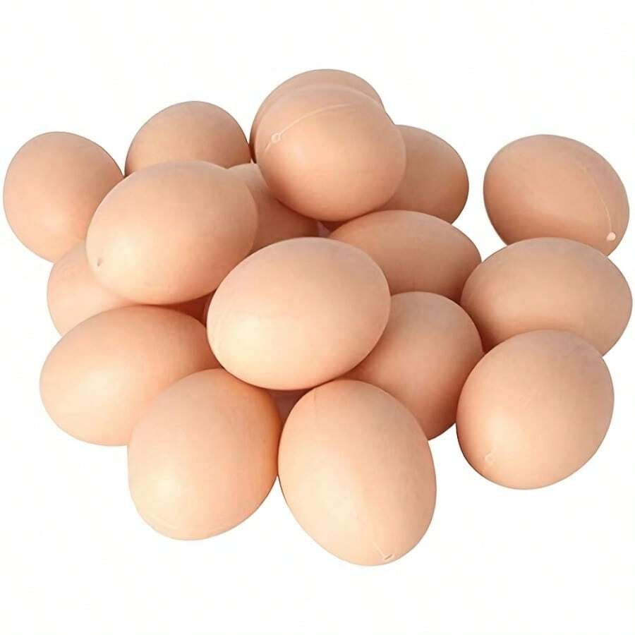 Set de 20 huevos de plástico falsos para manualidades de Pascua, pintura y decoración - Sin necesidad de alimentación eléctrica