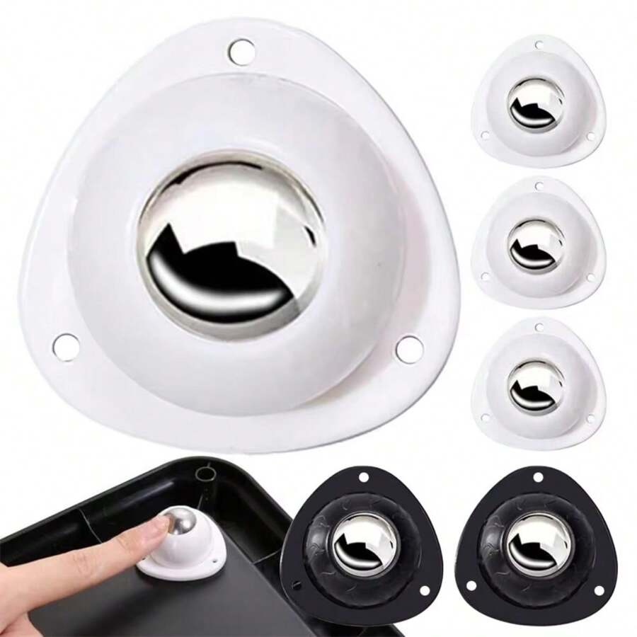 4Pcs/Set Self Adhesive Caster Wheel 360 Swivel Heavy Duty Moving Furniture Casters Mini Mute Plastic Rolling Pulley,School Supplies,Back To School