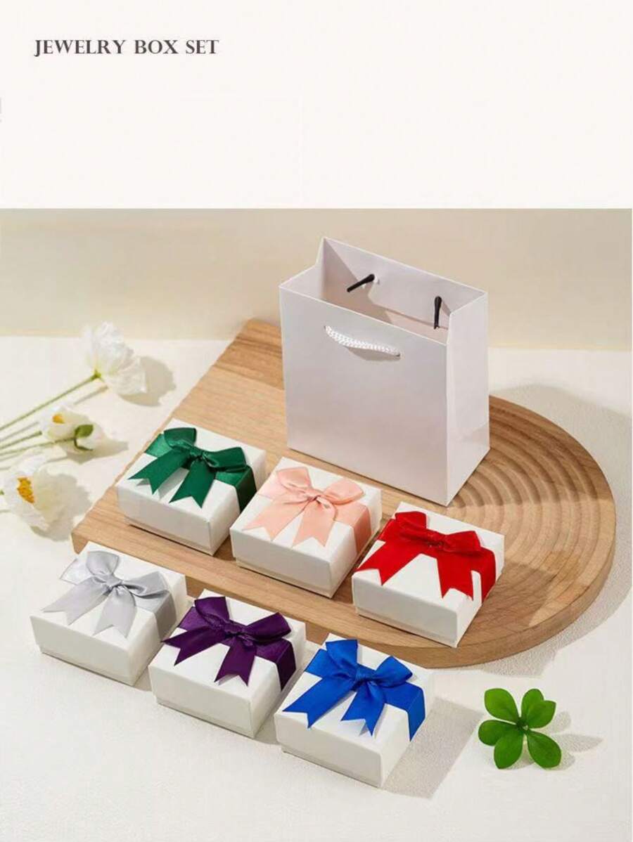 1 Pc Korean Style Gift Packaging With Bow-Knot & Chiffon Ribbons, Suitable For Valentine's Day Decor, Wedding Accessories DIY Birthday Decorations Party Decorations Gift Bags