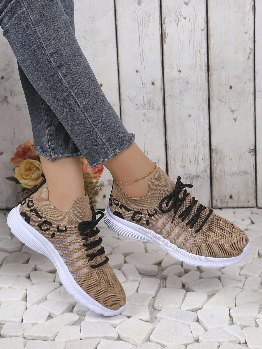 1 Pair Floral Pattern Sporty Women's Shoes, Summer New Genuine Woven Casual Lightweight Running Travel Shoes, Women's Fashion Solid Color Running Shoes, Lightweight Comfortable Outdoor Sports Shoes, Floral Lace-Up Casual Non-Slip Road Running Shoes