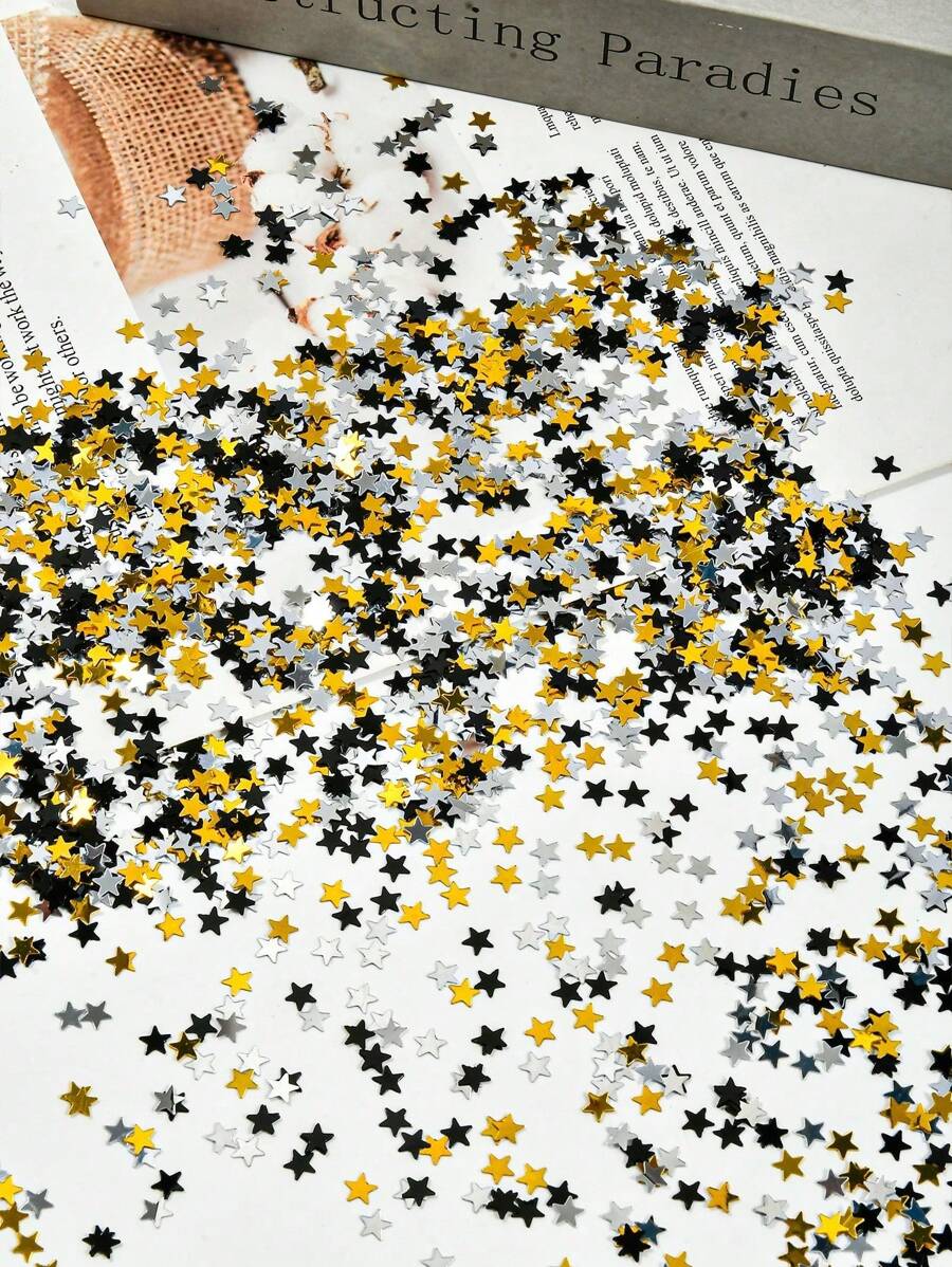 6mm Confeti estrella de cinco puntas, decoración festiva simple, práctica y multifuncional