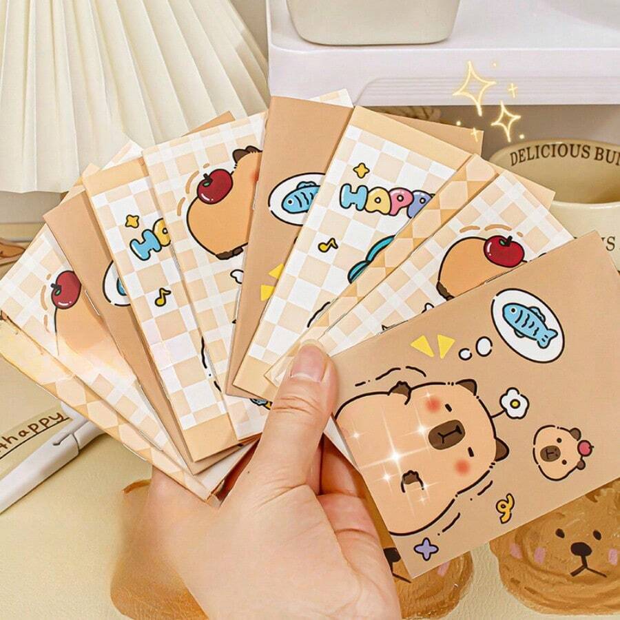 20 stuks/10 stuks cartoon mini-notitieboekjes, schattige meisjesnotities, draagbare memoblokjes voor studenten