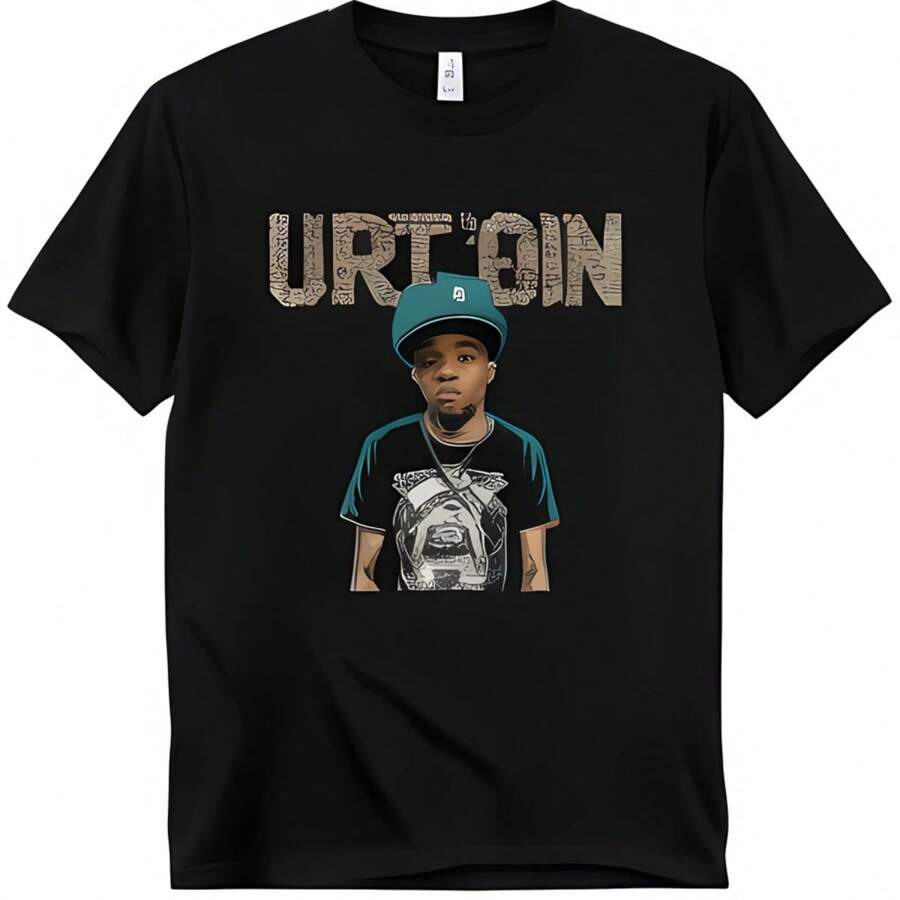 Stylish T-Shirt With Vintage Graphic Design & URT GIN Text