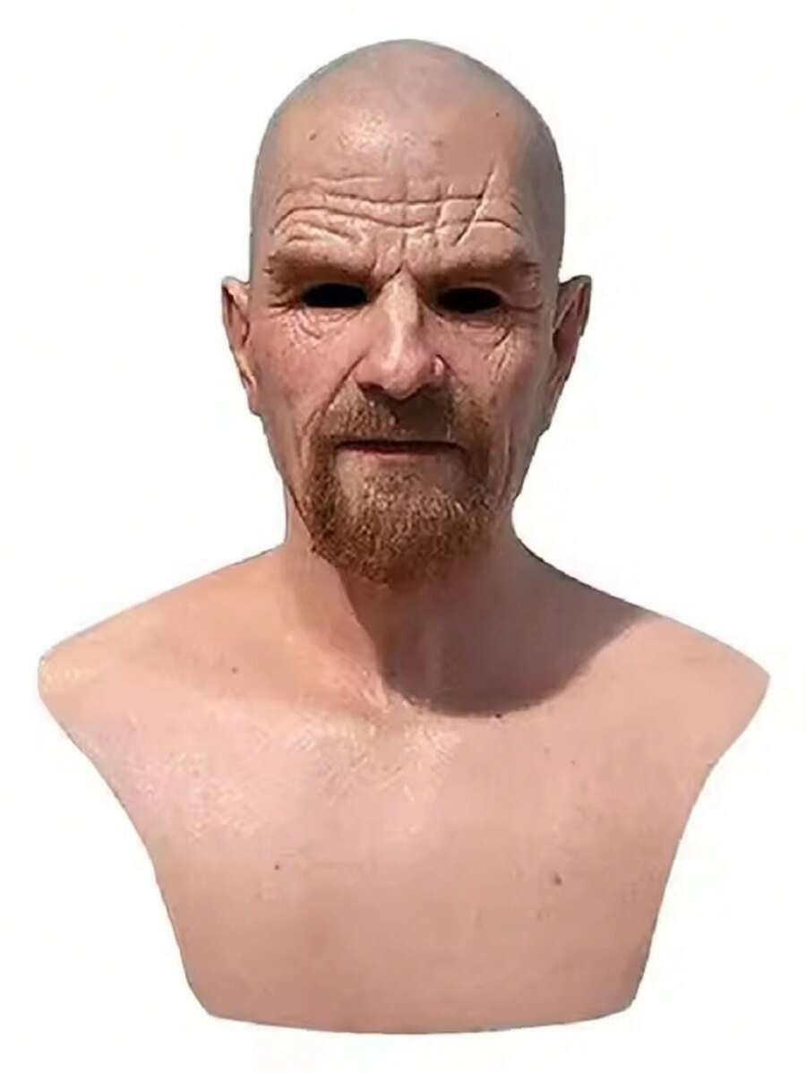 Mr White Bald Mask For Men, Old Man Headgear, Cosplay Props, Photography Accessories, Real, New