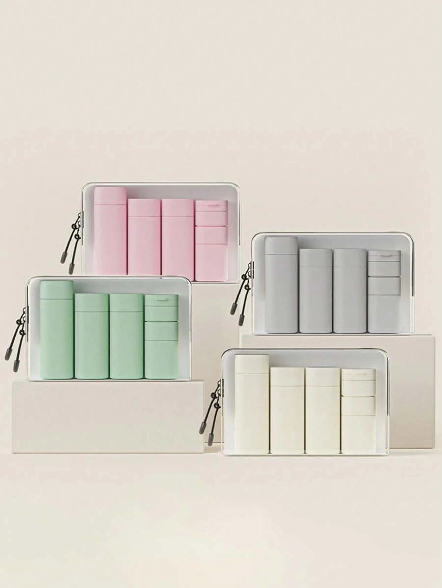 Travel Bottles Set For Shampoo, Conditioner, Lotions, Creams - Reusable Containers