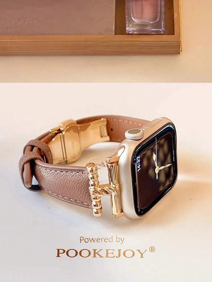 Leather Apple Watch Band Compatible With Apple Watch Series 8/9/7/6/5/4/3/2/1, And Apple Watch Ultra 40mm 44 41 45 49 42 38mm, Fashionable Bracelet For Women, Non-Stuffy, Comfortable To Wear, Perfect Fit For Wrist