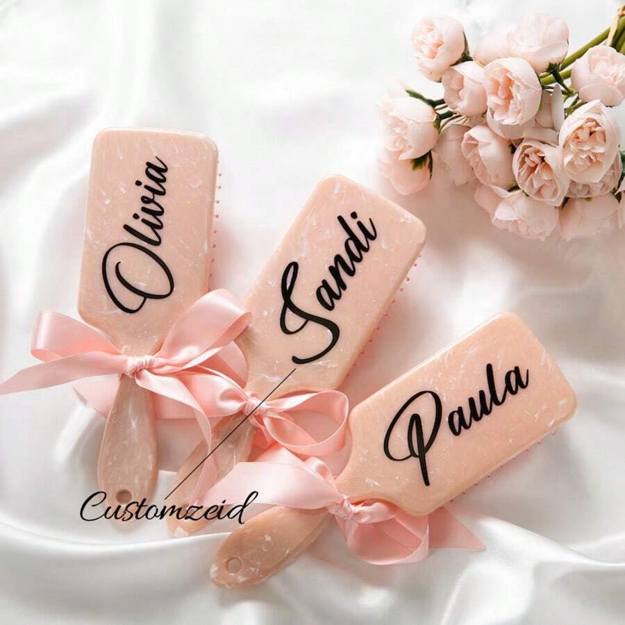 Brosse à cheveux personnalisée pour enterrement de vie de jeune fille, cadeaux pour demoiselles d'honneur, brosses à cheveux pour demoiselles d'honneur, faveurs pour enterrement de vie de jeune fille, cadeaux pour la fête de mariage, cadeaux personnalisés pour demoiselles d'honneur