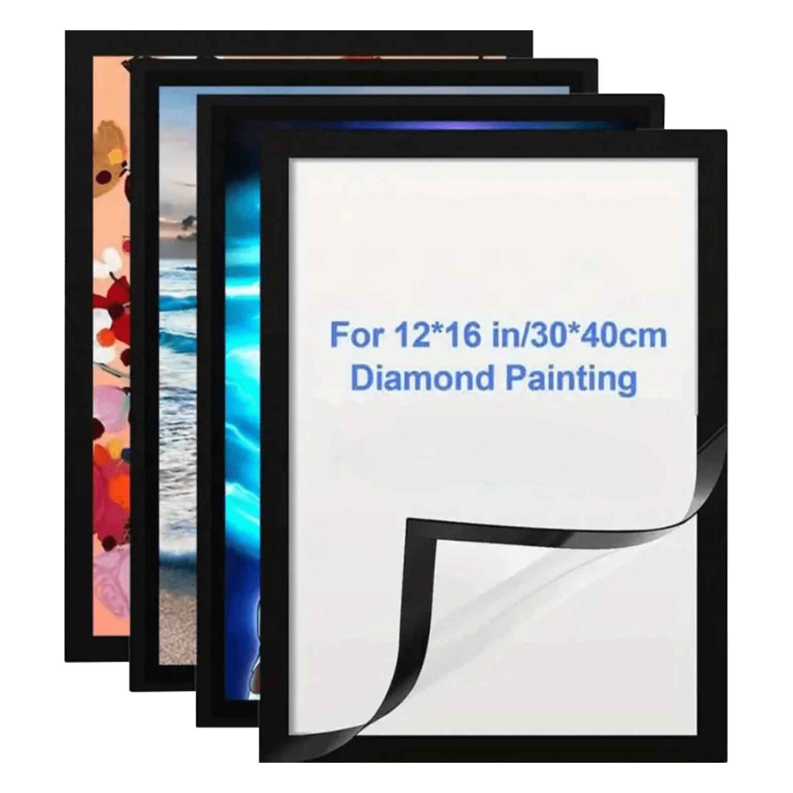 1pc Magnetic Diamond Painting Frame, Diamond Painting Canvas Frame, Self-Adhesive Soft Diamond Art Frame Suitable For Wall And Window