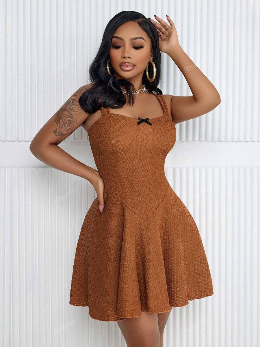 Women's Sexy Summer Fashionable Texture Sleeveless Short Pleated Mini Dress