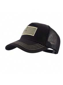 Flag - Trucker Mesh Hat - Black