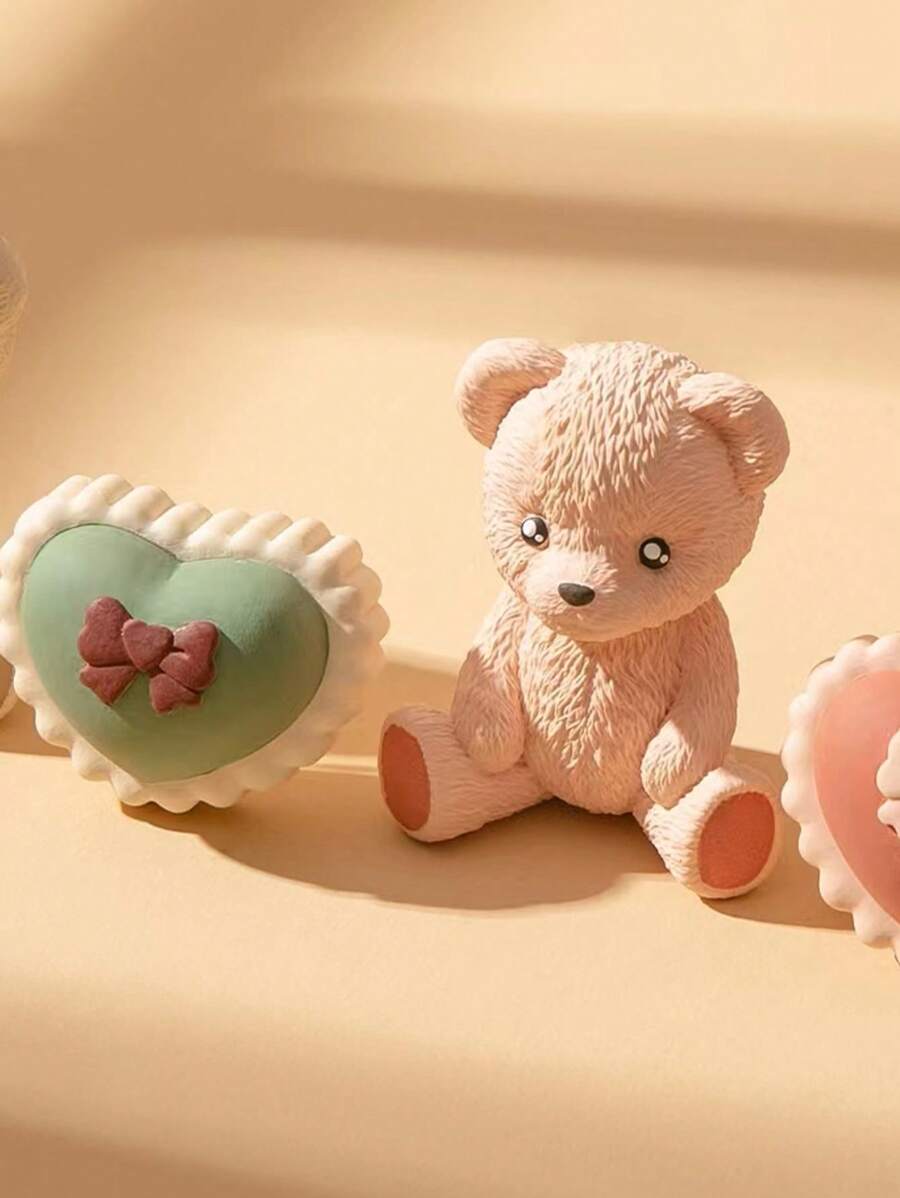 1 pezzo Stampo in silicone minimalista a forma di orso seduto, adatto per uso quotidiano casual
