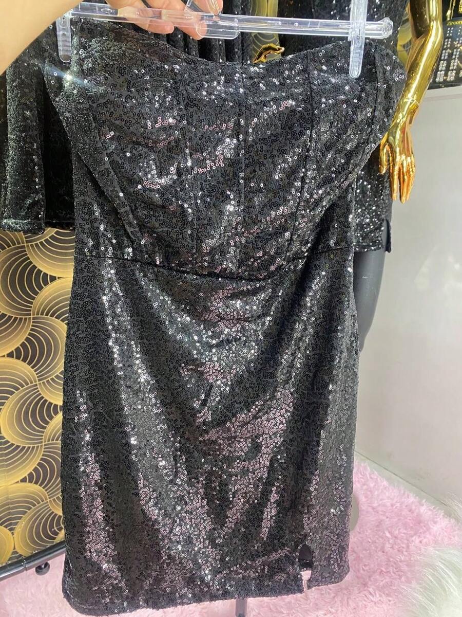 Vestido Tomara Que Caia Paetê.