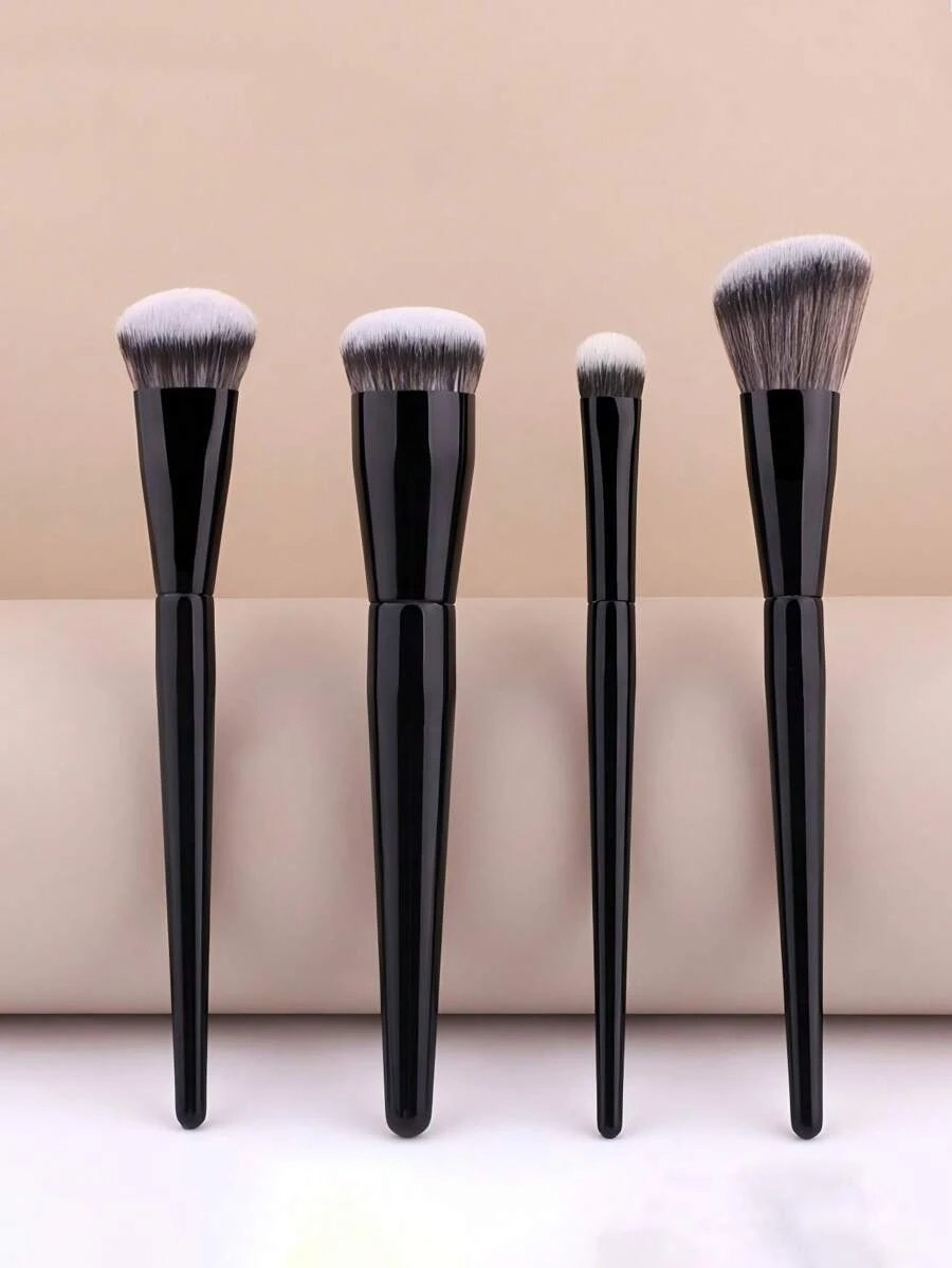 Set de 4 piezas de brochas de maquillaje que incluye brocha para base, brocha de sombra de ojos, brocha para polvo y brocha de contorno, de nuevo estilo