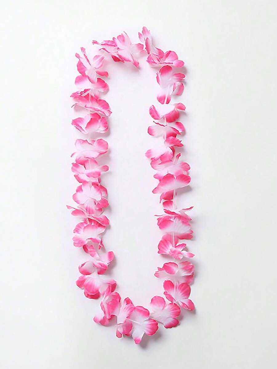 1/5/10/20/30/40/50pcs,Hawaii Garland Necklace Tropical Hawaii Flower Theme Party Favors Headbands Holiday Wedding Beach Birthday Decorations Party Supplies Wreaths Headbands Holiday Wedding Beach Birthday Decorations, Party Supplies