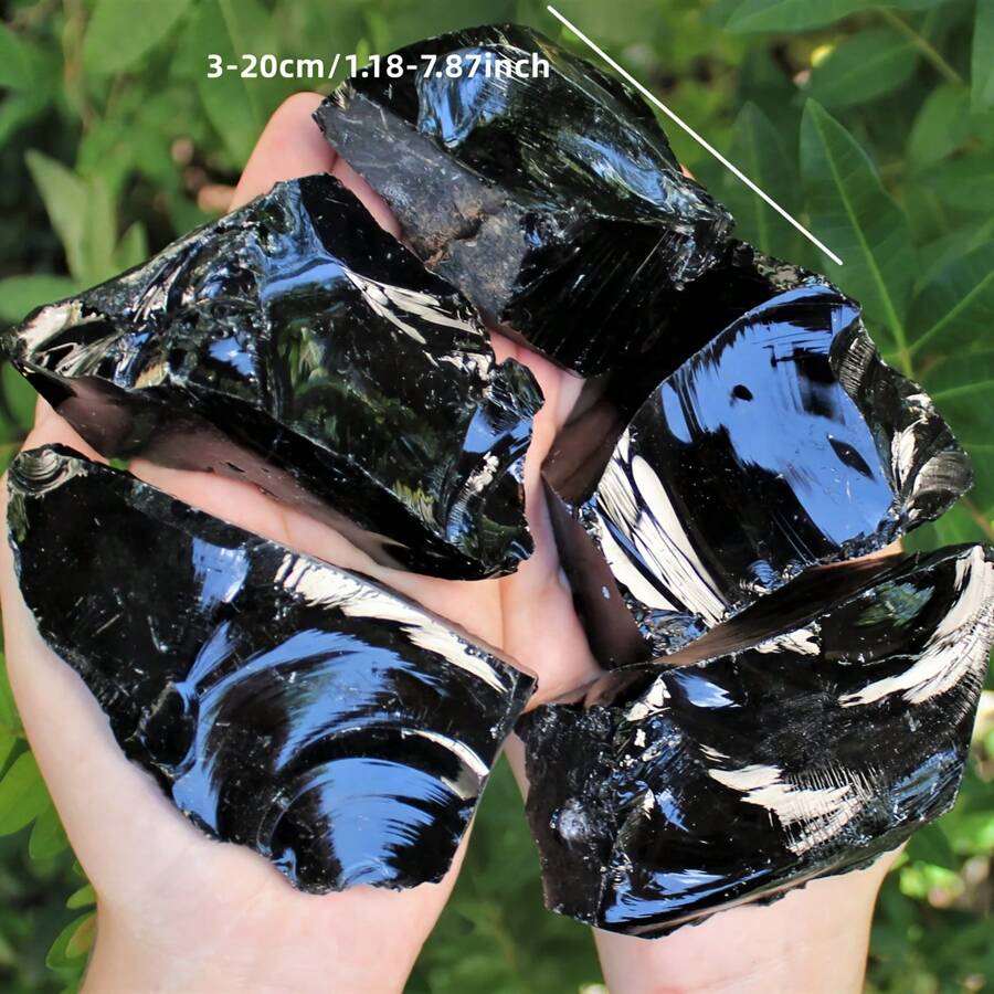 1 pièce Gros cristaux d'obsidienne noire brute, pierres d'obsidienne noire brute, cristal d'obsidienne, gros cristal d'obsidienne noire, cristaux bruts, roches et minéraux, décoration de cristal