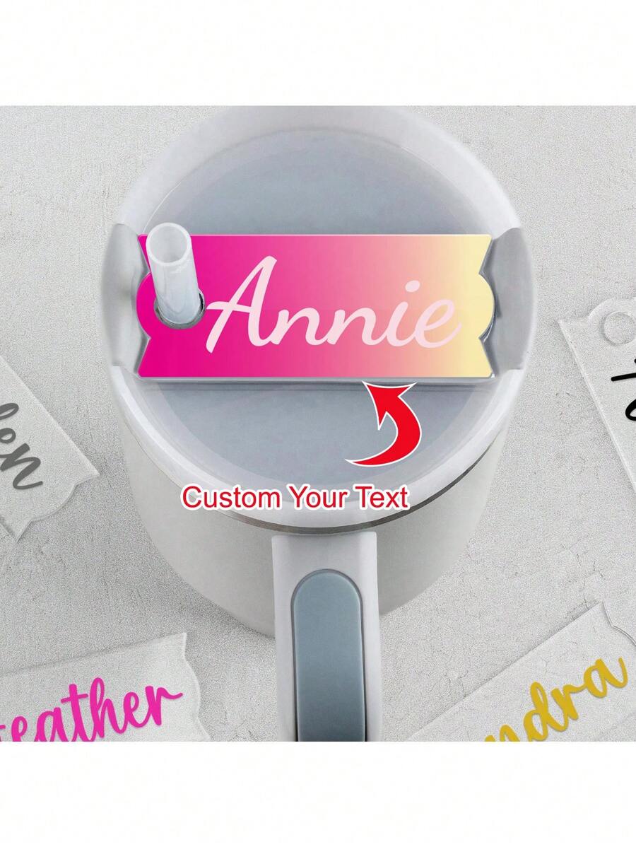 Personalized Acrylic Name Cup Tag,Custom Script Lettering For Tumbler Accessory, Creative Drinkware Decoration, Ideal Birthday Gift 1pc Multi-Functional, Easy To Clean,Reusable,Ornamental Exquisite