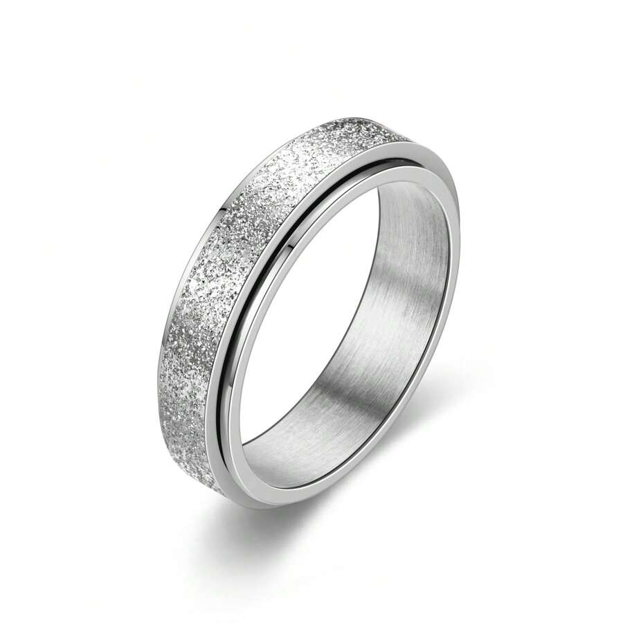 1 st. Ring 6 mm roestvrij staal angstring voor vrouwen