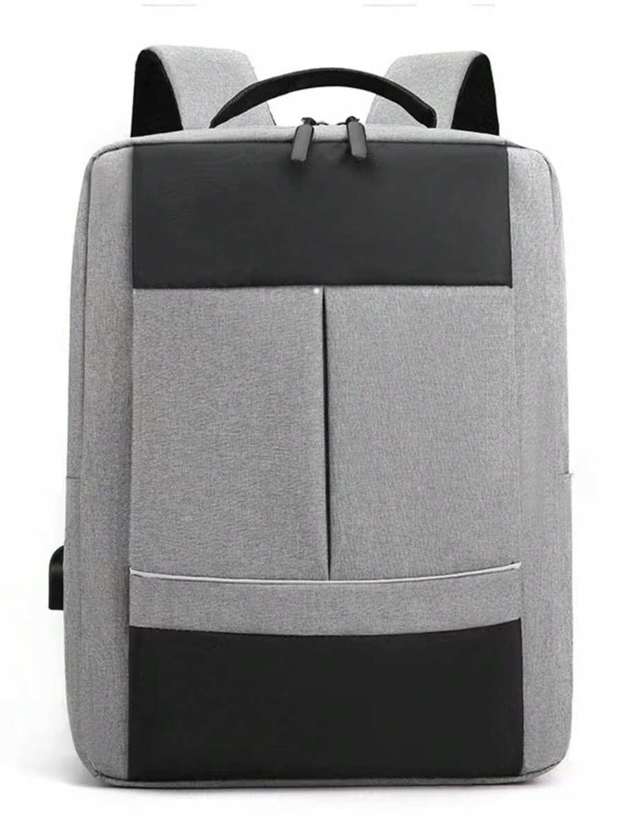 Sac à dos pour homme avec grand compartiment pour ordinateur portable de 15,6", plusieurs poches et port de chargement USB externe pour les voyages, le bureau ou un usage quotidien. Sac pour enseignant. Sac à dos pour cadeau de Noël d'hiver. Sac de voyage pour Thanksgiving, ordinateur, randonnée, randonnée, polyvalent, extérieur, portable.