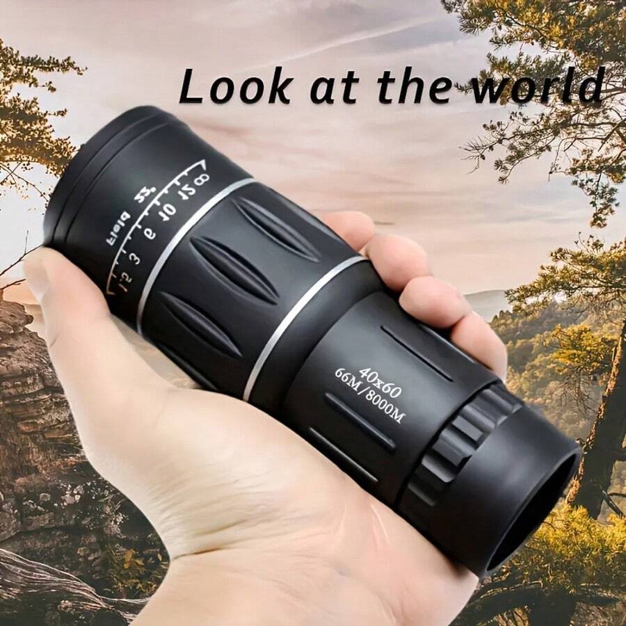 1pc Handheld High Definition Monocular Telescope, Portable Outdoor Hiking Binoculars, Sightseeing Telescope, Ideal Gift For Friends, Suitable For Travel, Hiking, Climbing