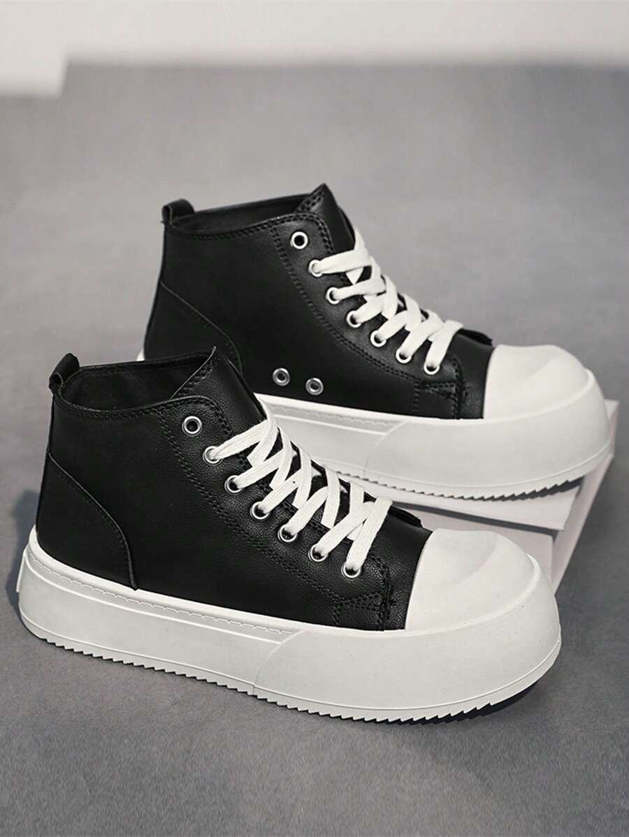 Zapatos de skate con suela gruesa tipo Derby, unisex, de entresuela alta y versátiles para uso casual, transporte y estudiantes, para todo el año