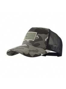Flag - Trucker Mesh Hat - Dark Camo