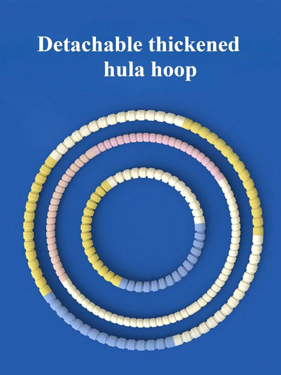 6-Section Detachable & Thickened Colorful Exercise Hoop, Abdominal & Waist Training, Foam Fitness Hoop, Fashionable