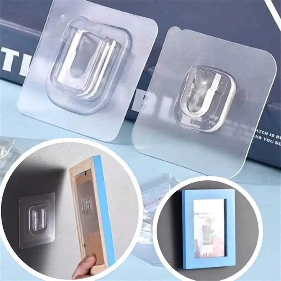 Powerful No Drilling Adhesive Hooks - 5 Pairs Multi-Functional Bathroom And Kitchen Waterproof Household Wall Hanging Mobile Utility Hooks With No Trace