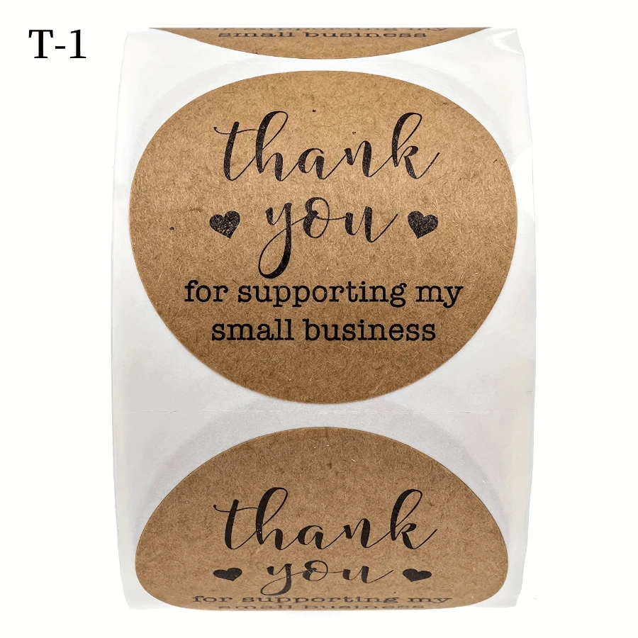1/2 Rolls (1000 Stickers), Thank You For Supporting My Small Business Sticker Sealing Label Commercial Stationery Sticker Store Shopping, Box Sealing Sticker,