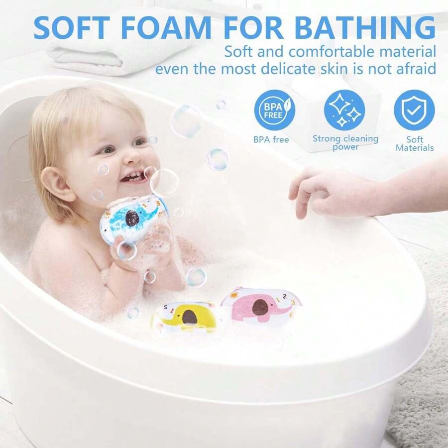 3 stuks/6 stuks extra zachte exfoliërende badsponzen, herbruikbare body scrubbers voor een spa-achtige douche-ervaring