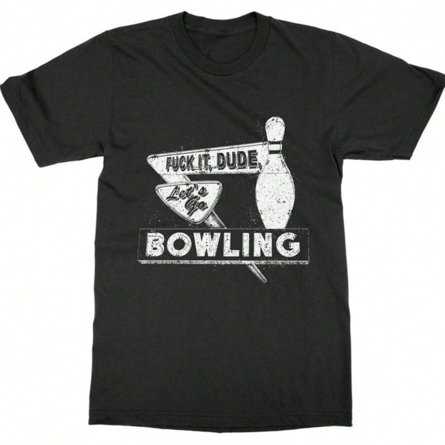 The Big Lebowski T-Shirt - Let's Go Bowling T-Shirt - Cult Movie T-Shirt For And Women