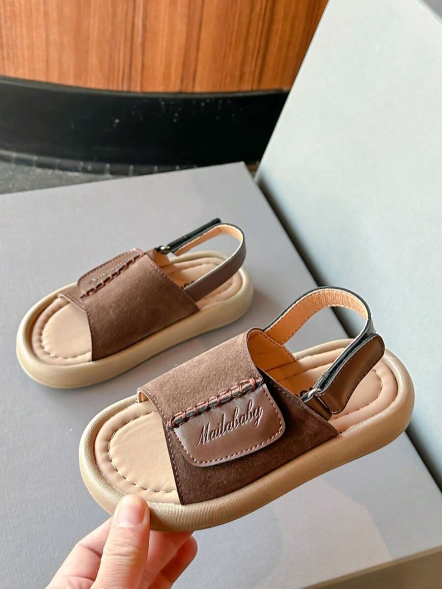 Children's Casual Sandals, New Fashion Korean Style Open Toe Soft Sole Anti-Slip Beach Sandals Suitable For Boys And Girls In Summer Outdoor