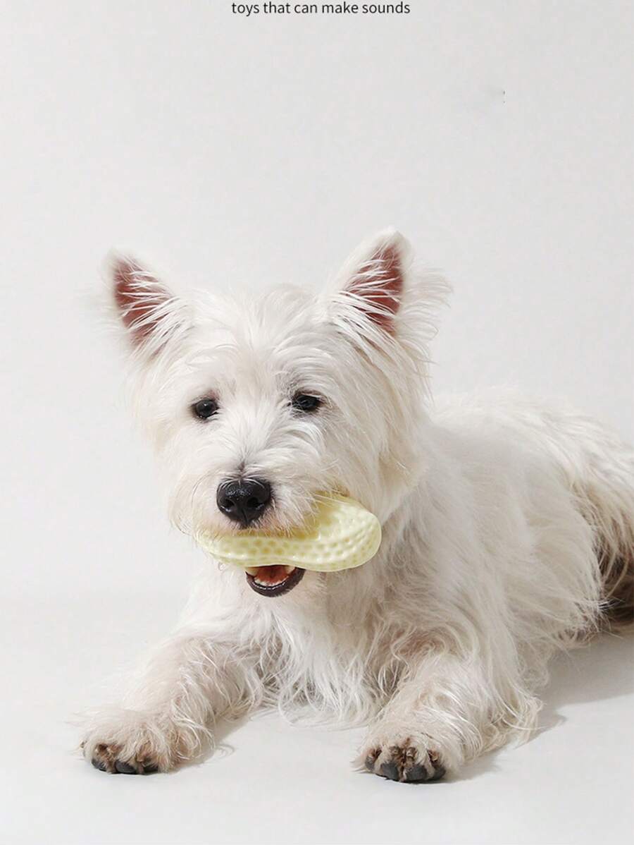 1pc Pet Dog Cat Peanut Squeak Toy, Corn Chew Toy, Boredom Relief & Teeth Grinding Toy For Small Dogs Like Corgi, Poodle, Chihuahua