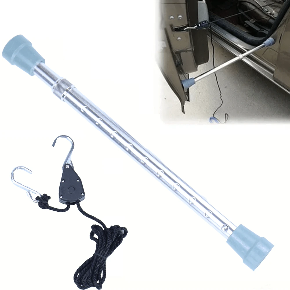 Besper 1 Conjunto de Kit de herramientas de barra de soporte de capó de aleación de aluminio, barra de soporte frontal del capó, adecuado para herramientas de reparación de capó de automóvil, accesorios de herramientas de reparación de automóviles (Plata)