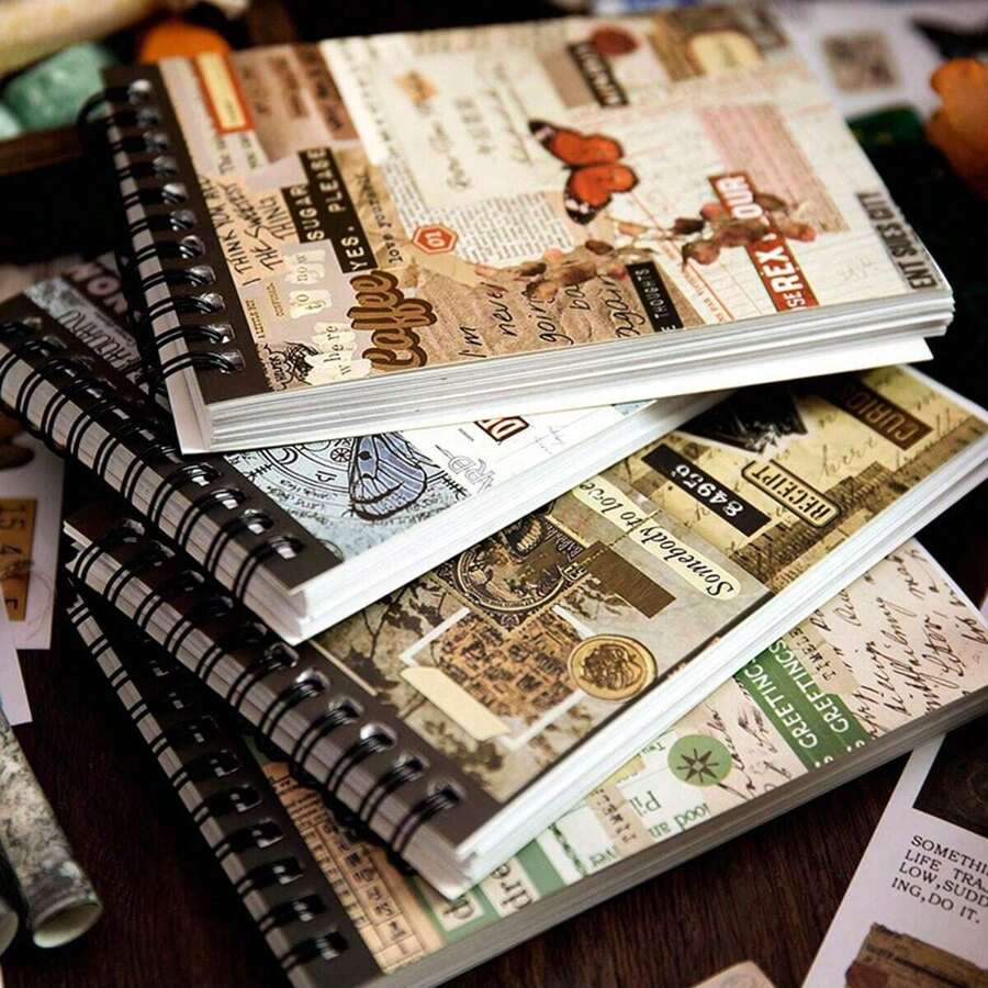 50 piezas, pegatinas vintage para tienda de campaña, material para manualidades, pegatinas para libros de arte, base de collage de película cortada, pegatinas vintage para regalo