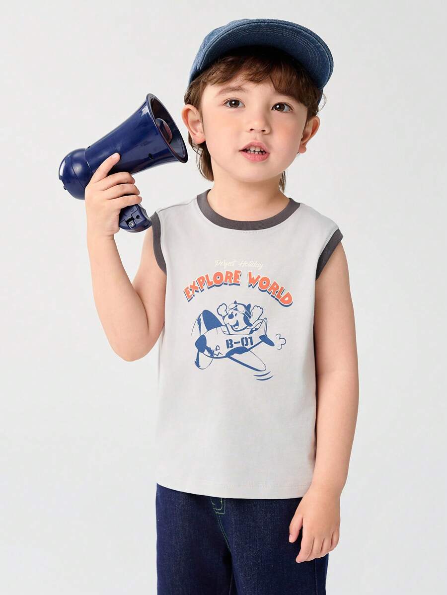 Balabala Boys' Sleeveless Tank Top, Quick-Dry Moisture-Wicking Summer Vest, 2025