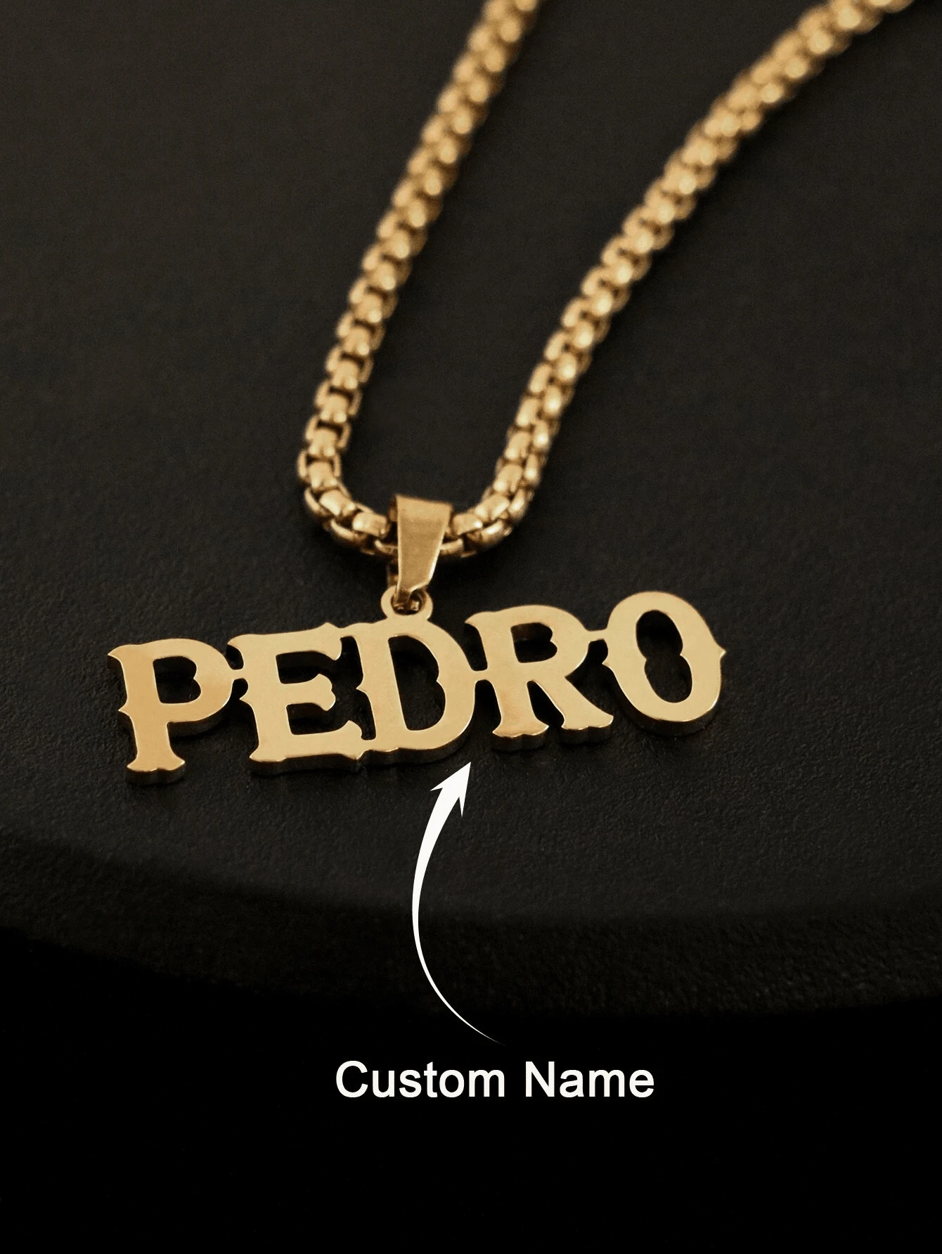 1pc Children's Customized Letter Name Necklace, Thick Chain Chain, Square Faux Pearl Pendant, Stainless Steel Bold Nameplate Necklace Personalized Jewelry Party Anniversary Gift Children's Party Children Wear Jewelry Necklace, Simple And Atmospheric, Holiday Gifts Versatile Clothes,Letter,Engraved,Ornamental,Exquisite,Stylish,Modern,Custom,Personalised,Unique,Customized,Baby Gifts,Ideal Gifts For Him,Ideal Gifts For Her,Son,Daughter