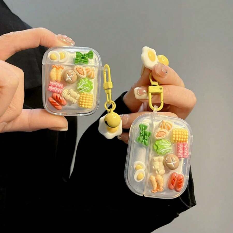 Kreatives, süßes 3D Gemüse & Essen Design Schutzhülle kompatibel mit Airpods Pro 2, Airpods 3./4. Generation Bluetooth Kopfhörer