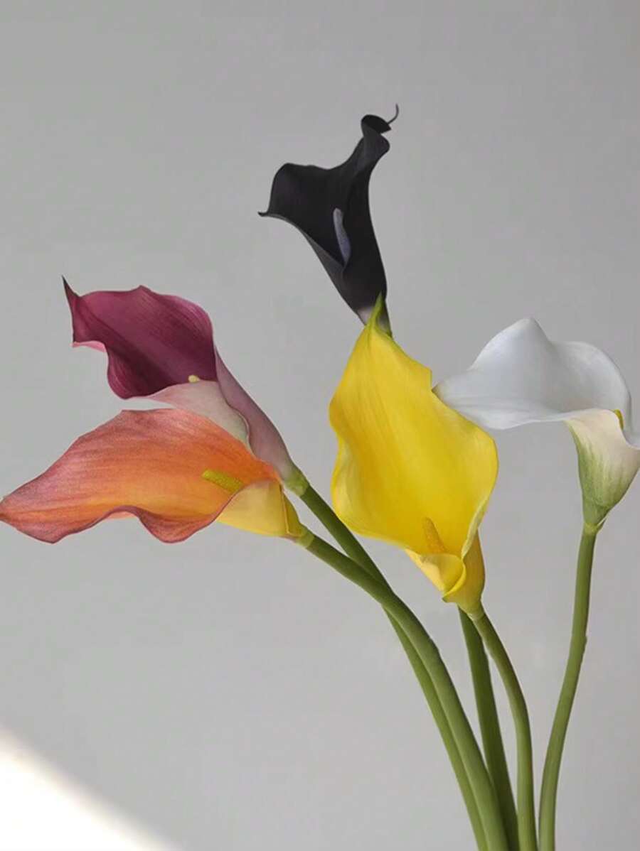 8 stuks witte kunstmatige calla lelies, zijden nepbloemen (32 cm) voor Moederdag, Pasen, huis, keuken, bruiloftsdecoraties, nieuwjaar, lente, kamerdecoratie, tuindecoratie, buitenplanten, tuinieren, nepbloemen