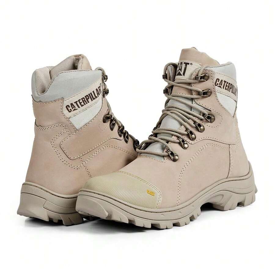Bota Masculina Resistente Couro Legitimo Adventure Sola Borracha