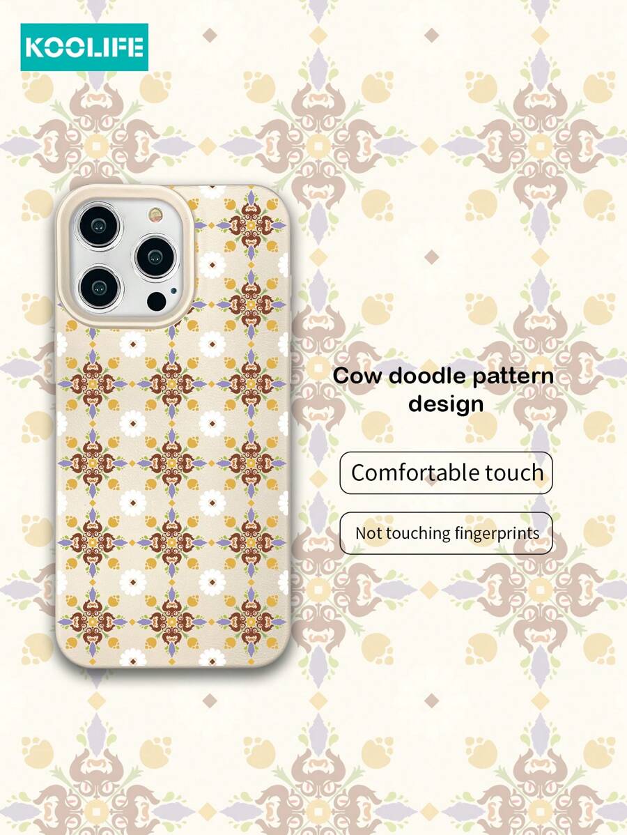 1pc New Minimalist Layered Colorful Painting Animal Cartoon Pattern Fashionable Textured Shockproof Protective Phone Case, Lightweight, Creative High-End Niche Design, Compatible With IPhone 16/16 ProMax/16 Pro/16 Pro/15/15 Pro/15 ProMax/15 Plus/14/13/12/11