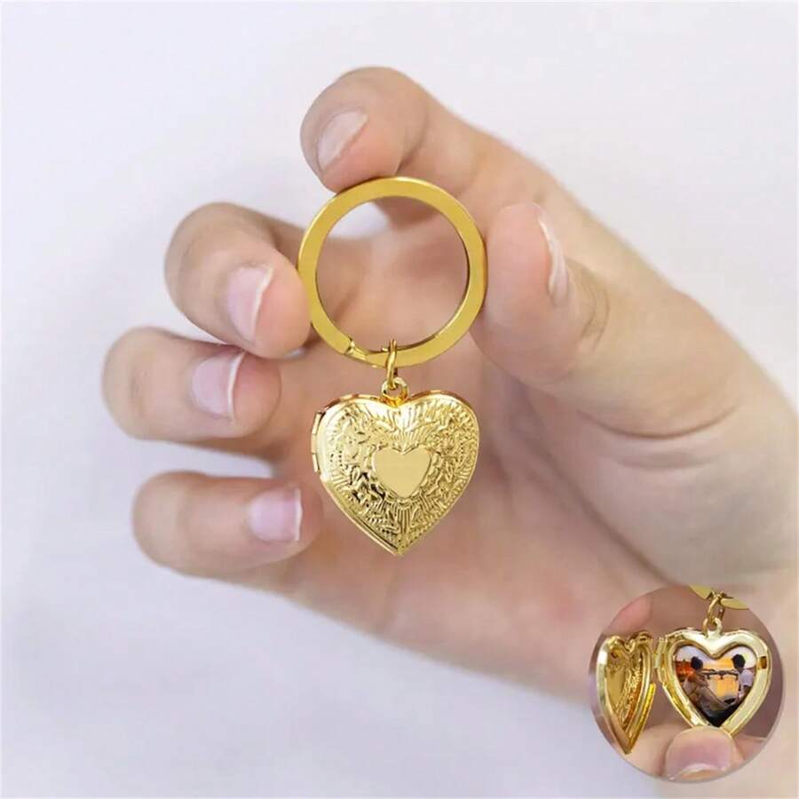 Llavero con medallón circular personalizado con foto