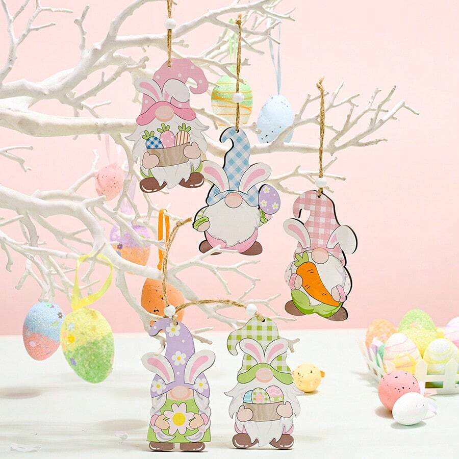 Paas Rudolph Faceless Doll Houten Konijn Decoratie, Nieuwe Vakantie Decoratie, Fotografie Rekwisiet, DIY Hanger